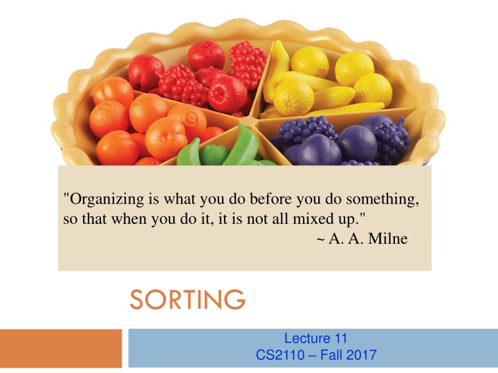organizing is what you do before you do something n.w