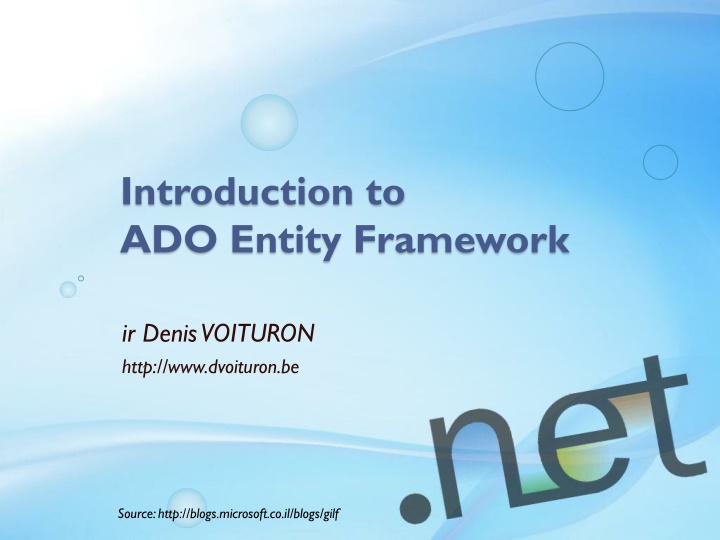 introduction to ado entity framework n.w