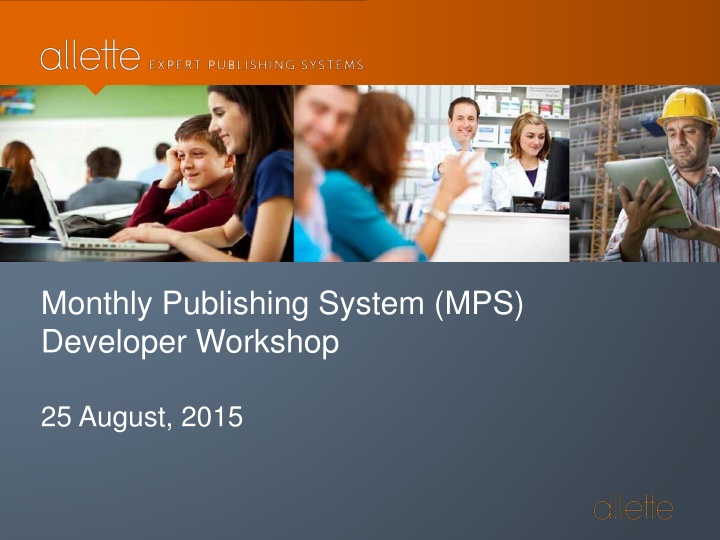 monthly publishing system mps developer workshop n.w