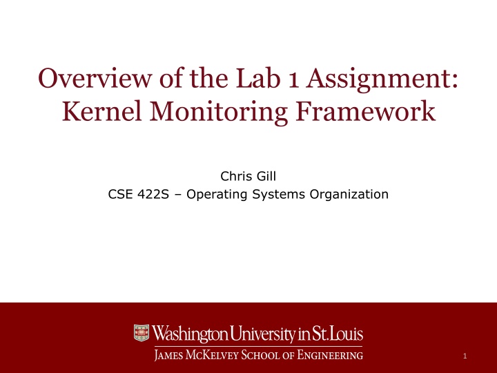 overview of the lab 1 assignment kernel n.w