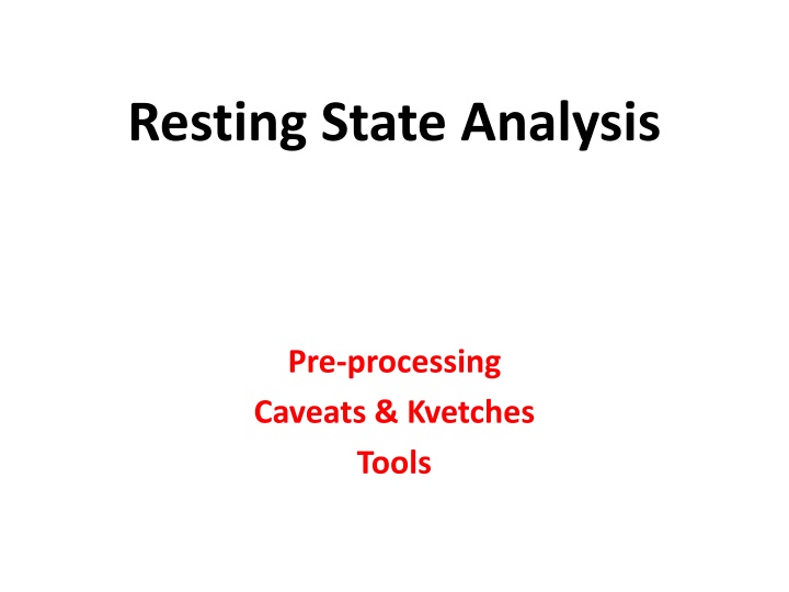 resting state analysis n.w