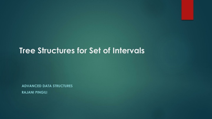 tree structures for set of intervals n.w