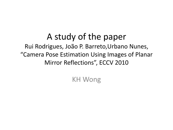 a study of the paper rui rodrigues jo o p barreto n.w