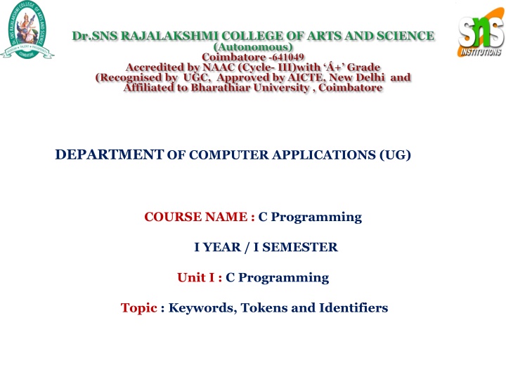 department of computer applications ug n.w