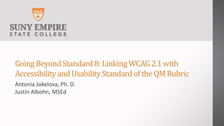 going beyond standard 8 linking wcag 2 1 with n.w