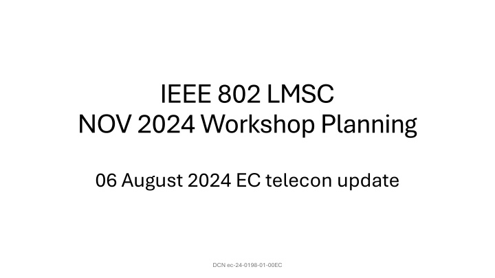 ieee 802 lmsc nov 2024 workshop planning n.w