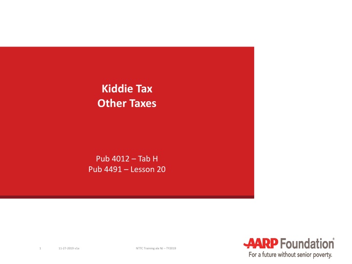 kiddie tax other taxes n.w