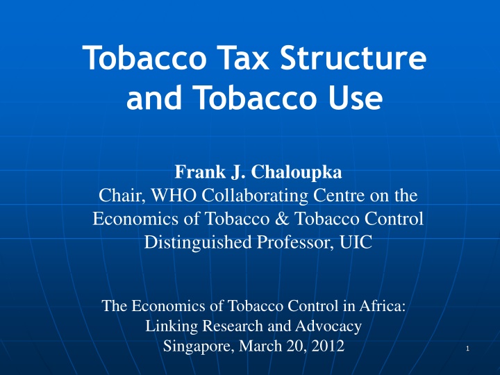 Tobacco Taxation Best Practices