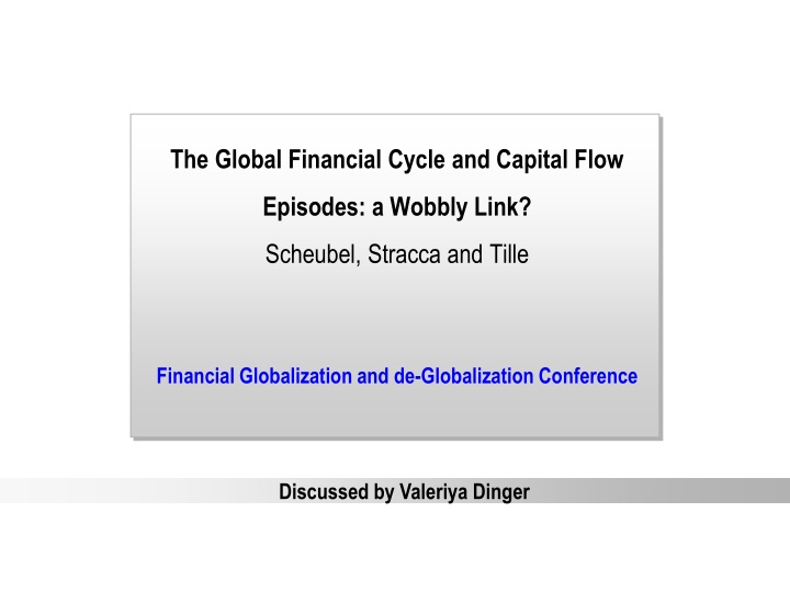 the global financial cycle and capital flow n.w