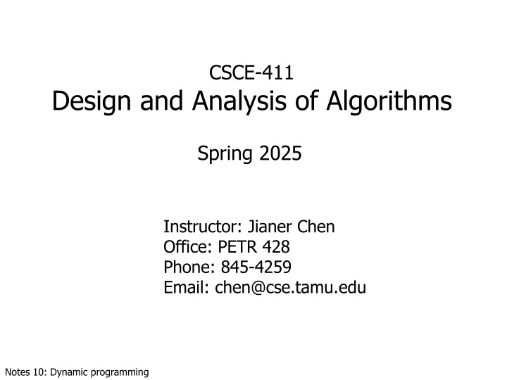 csce 411 n.w