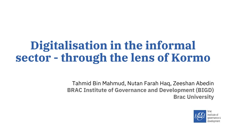 digitalisation in the informal sector through n.w