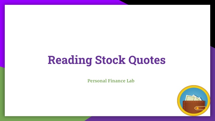 reading stock quotes n.w