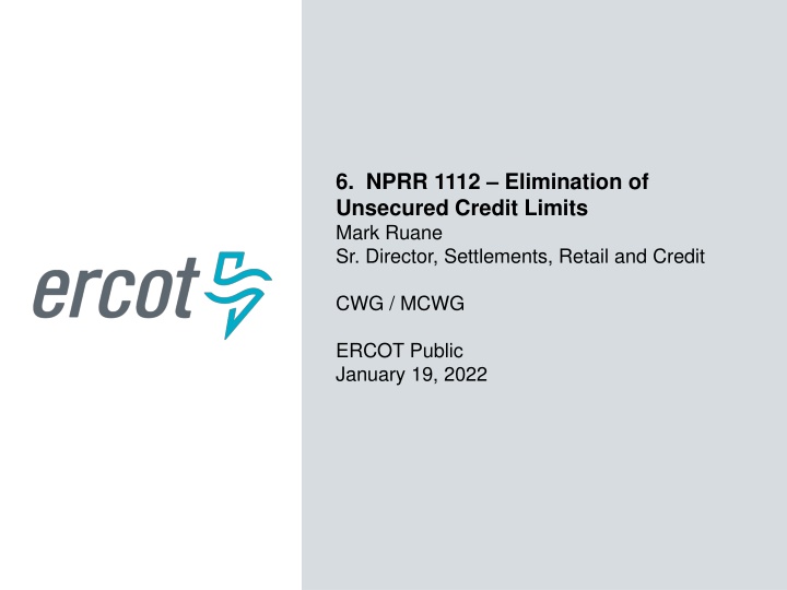 6 nprr 1112 elimination of unsecured credit n.w
