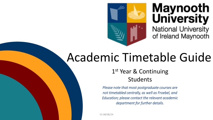 academic timetable guide 1 st year continuing n.w