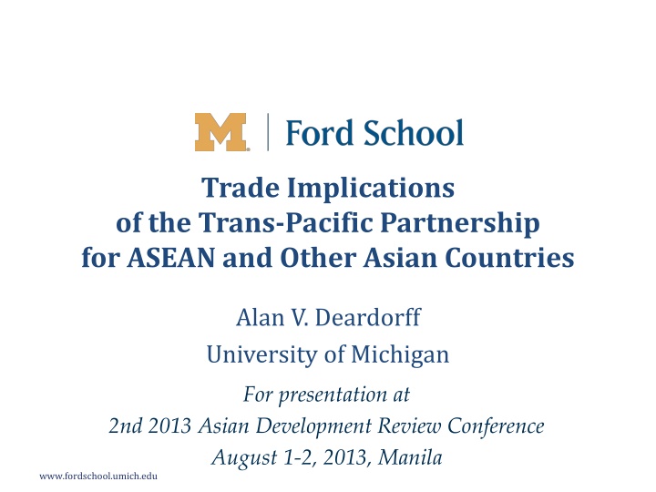 trade implications of the trans pacific n.w