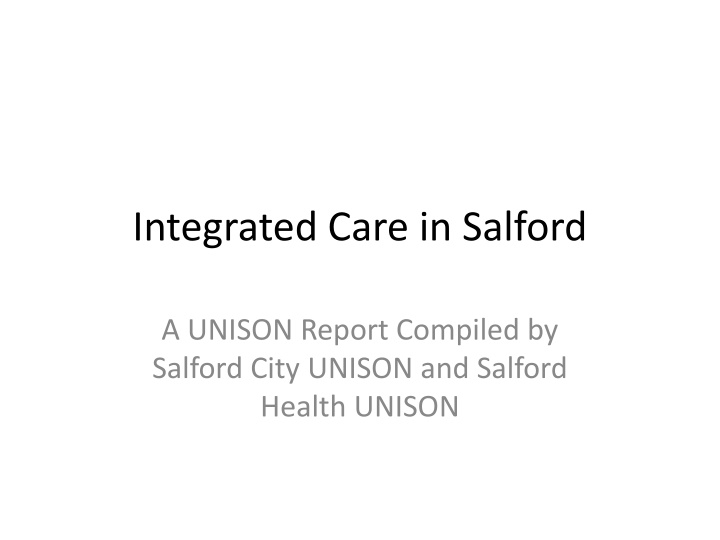 integrated care in salford n.w