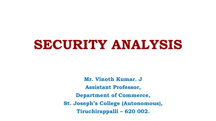 security analysis n.w