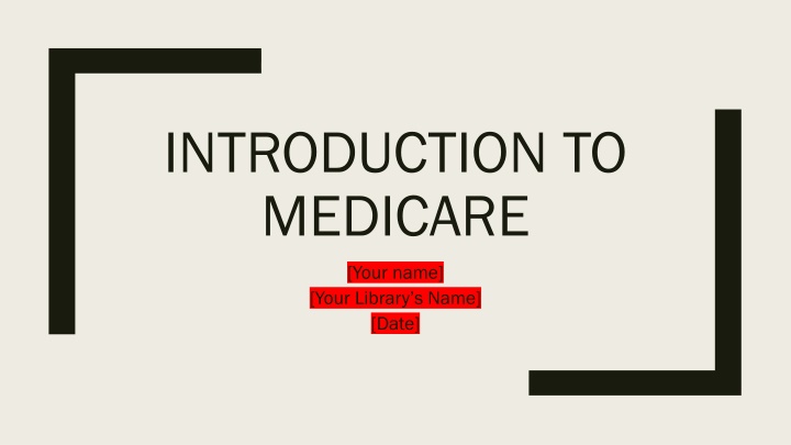 introduction to medicare n.w