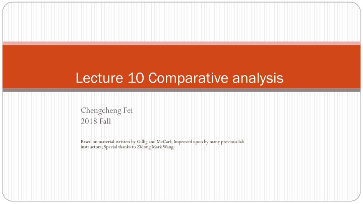 lecture 10 comparative analysis n.w