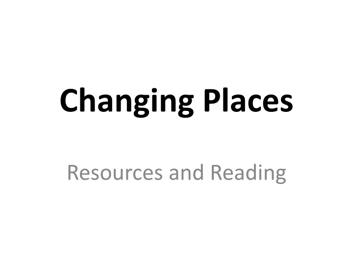 changing places n.w