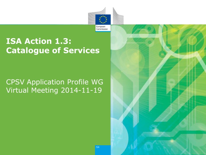 isa action 1 3 catalogue of services n.w