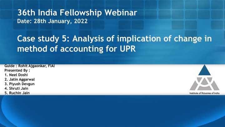36th india fellowship webinar date 28th january n.w