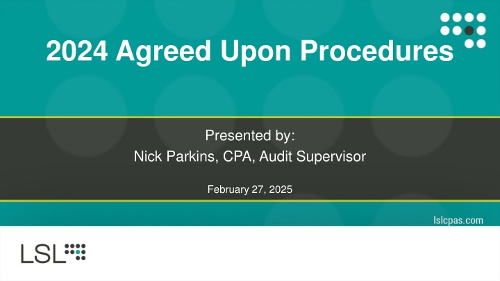 2024 agreed upon procedures n.w