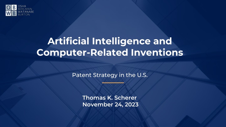 Artificial Intelligence and Computer-Related Inventions