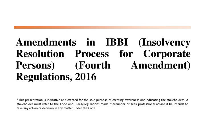 Amendments & Regulations for Improved Insolvency Process