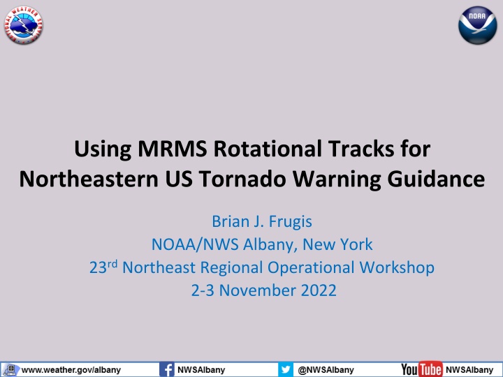 using mrms rotational tracks for northeastern n.w
