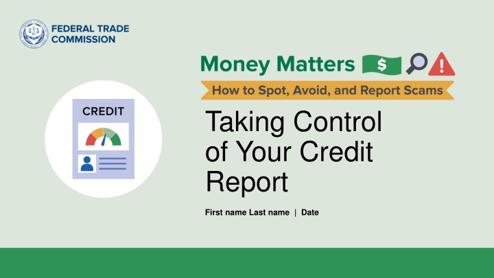 taking control of your credit report n.w