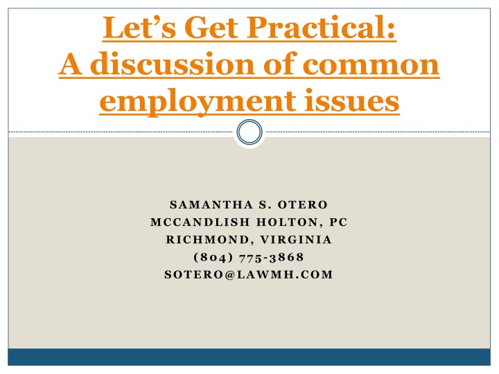 let s get practical a discussion of common n.w