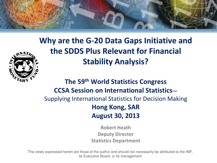 why are the g 20 data gaps initiative n.w