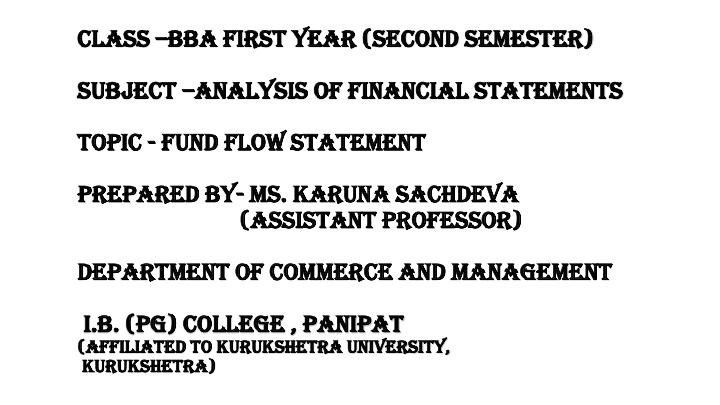 class class bba first year second semester n.w