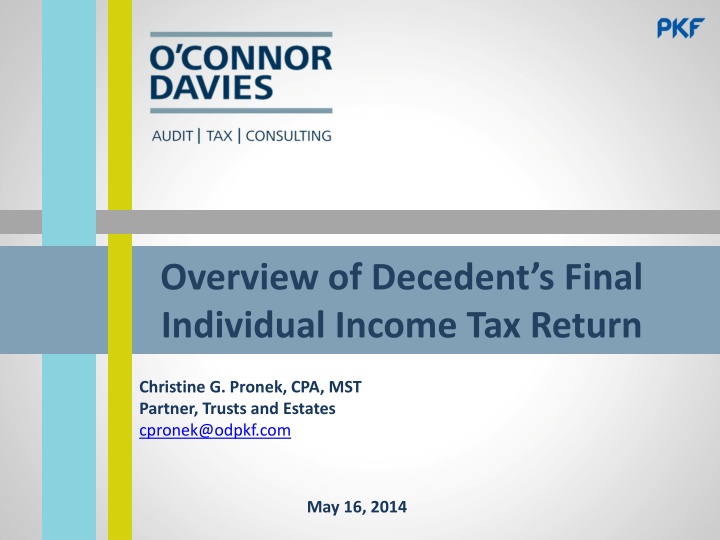 overview of decedent s final individual income n.w