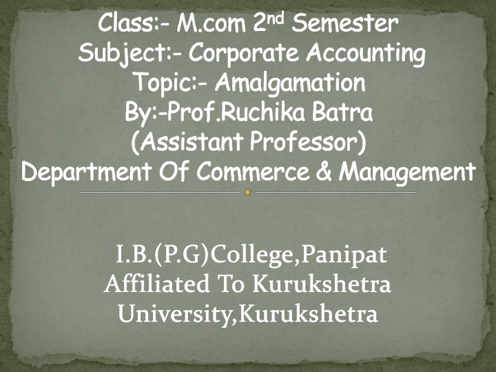 class m com 2 nd semester subject corporate n.w