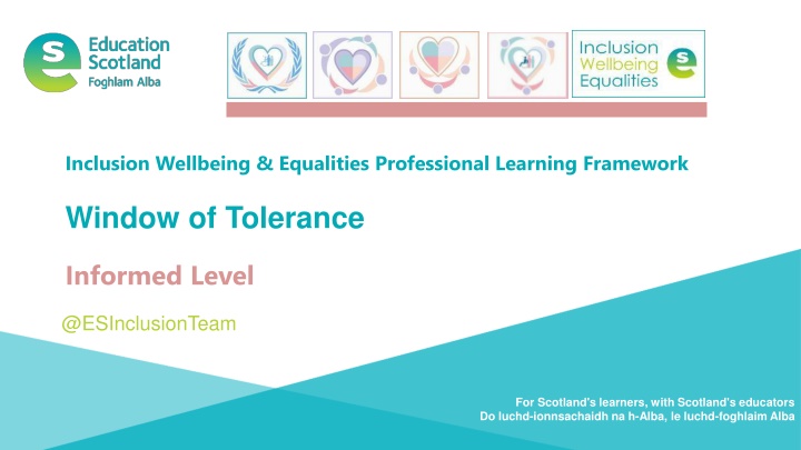Professional Learning Framework for Inclusion, Wellbeing, and Equalities