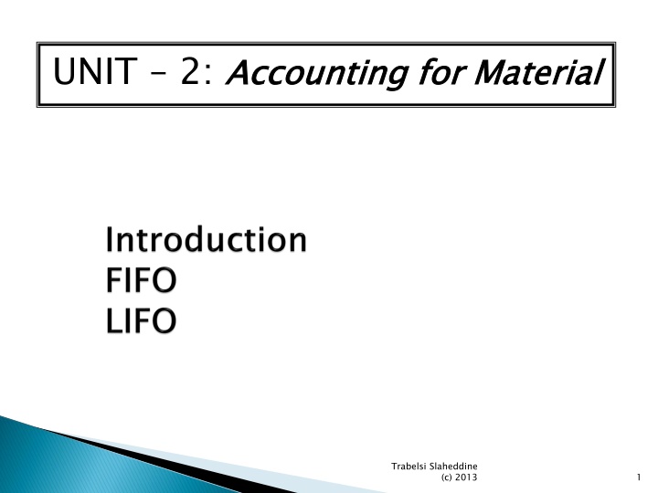 unit 2 accounting for material n.w