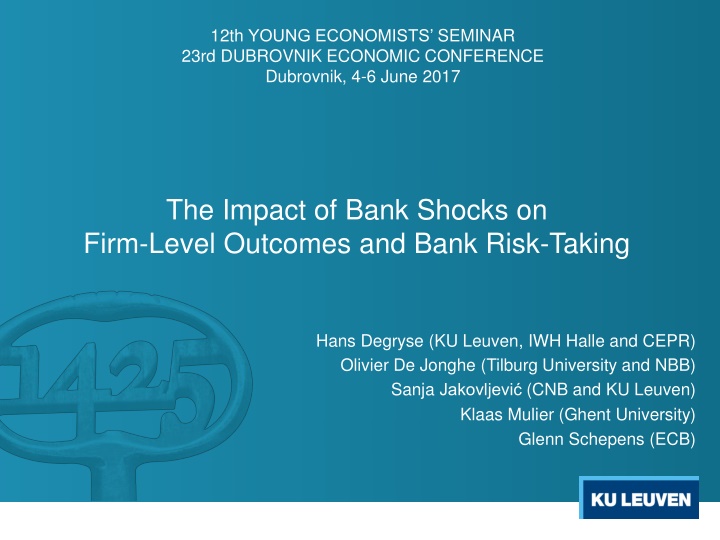 12th young economists seminar 23rd dubrovnik n.w