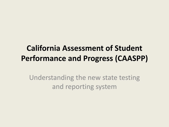 california assessment of student performance n.w