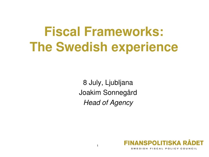 fiscal frameworks the swedish experience n.w