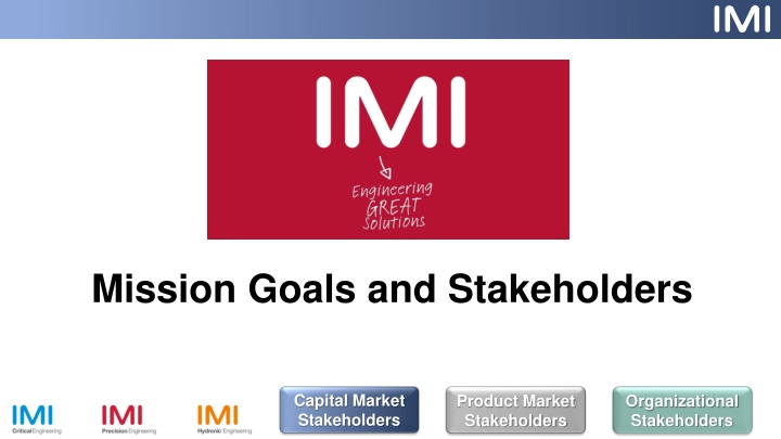 mission goals and stakeholders n.w
