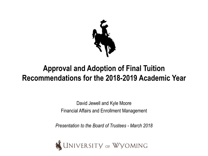 Recommendations for the 2018-2019 Academic Year