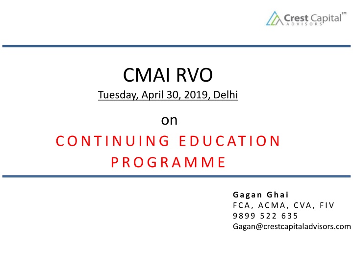 cmai rvo tuesday april 30 2019 delhi n.w