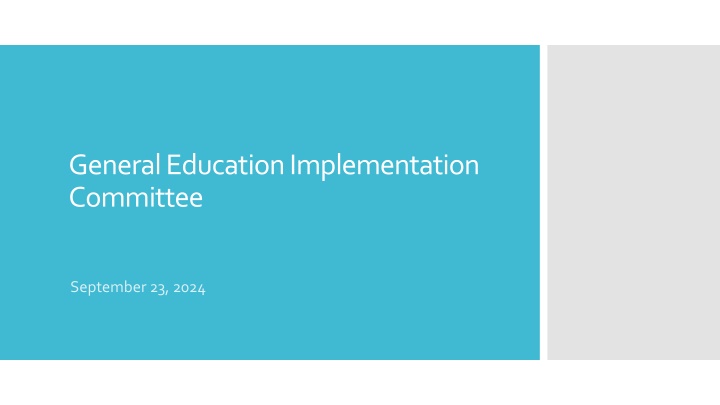 general education implementation committee n.w