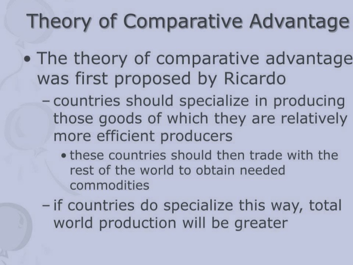 Comparative Advantage in International Trade