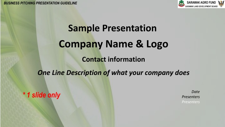 Effective Business Pitching Presentation