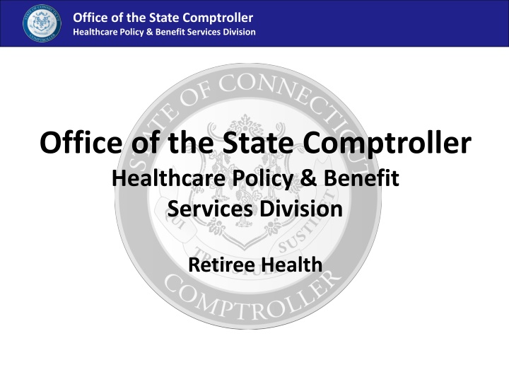office of the state comptroller healthcare policy n.w