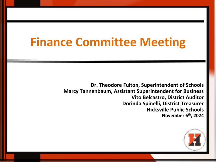 finance committee meeting n.w