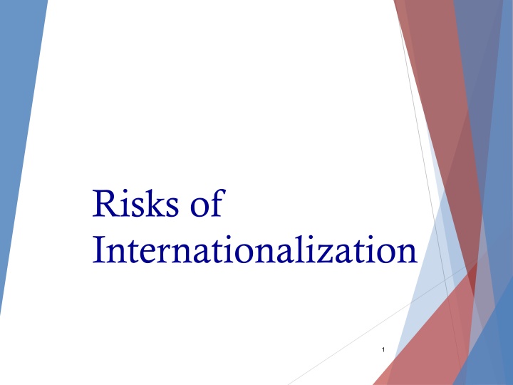 risks of internationalization n.w